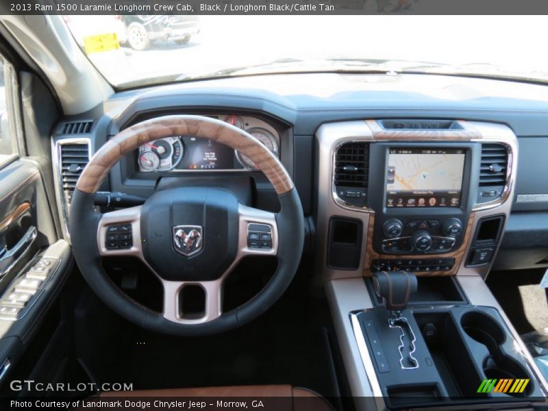 Black / Longhorn Black/Cattle Tan 2013 Ram 1500 Laramie Longhorn Crew Cab