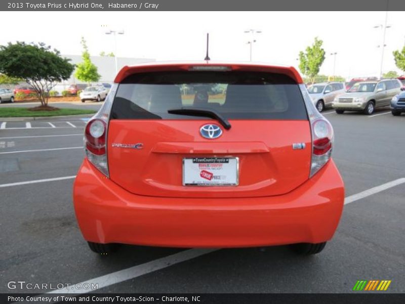 Habanero / Gray 2013 Toyota Prius c Hybrid One