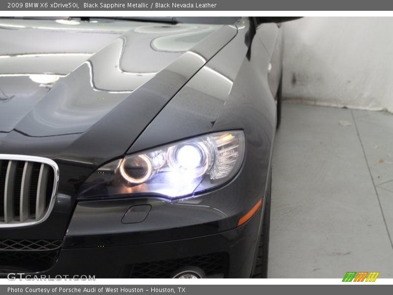 Black Sapphire Metallic / Black Nevada Leather 2009 BMW X6 xDrive50i