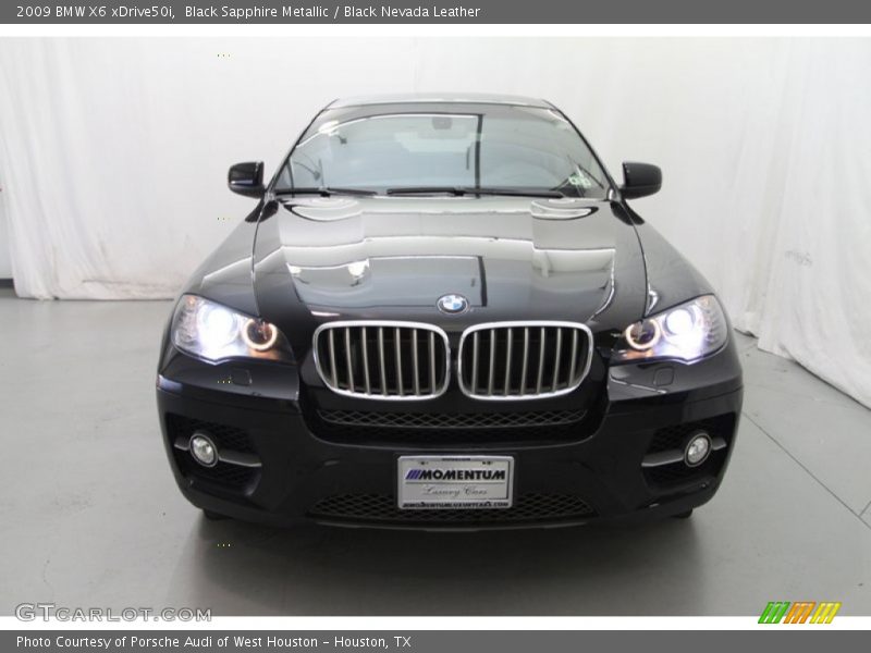 Black Sapphire Metallic / Black Nevada Leather 2009 BMW X6 xDrive50i