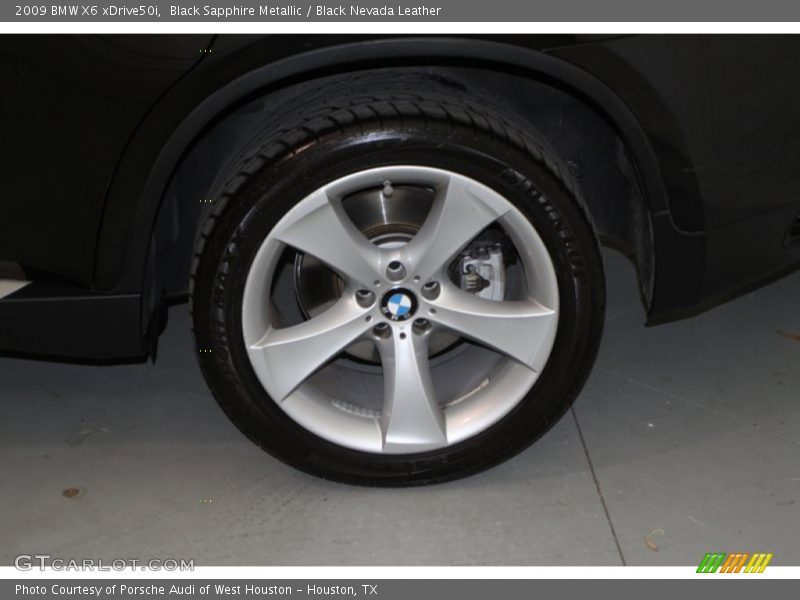 Black Sapphire Metallic / Black Nevada Leather 2009 BMW X6 xDrive50i