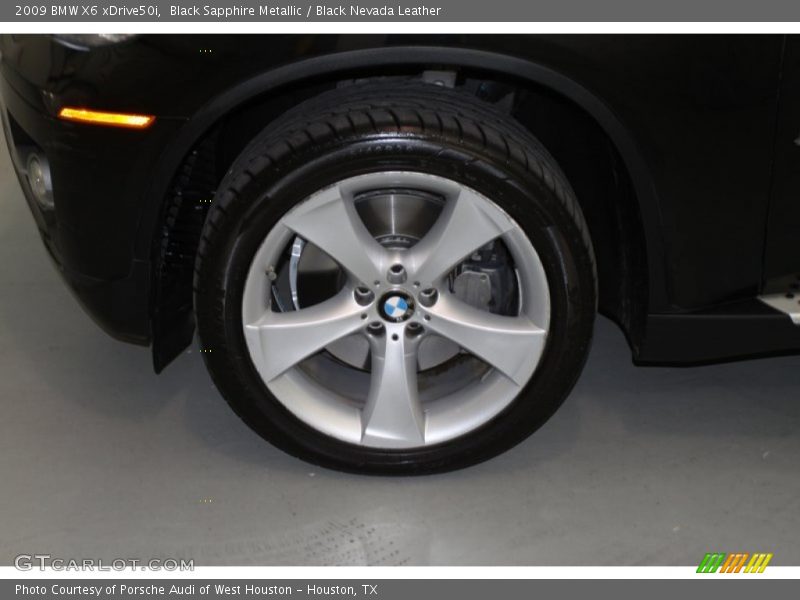 Black Sapphire Metallic / Black Nevada Leather 2009 BMW X6 xDrive50i