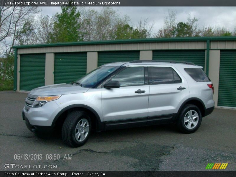 Ingot Silver Metallic / Medium Light Stone 2012 Ford Explorer 4WD