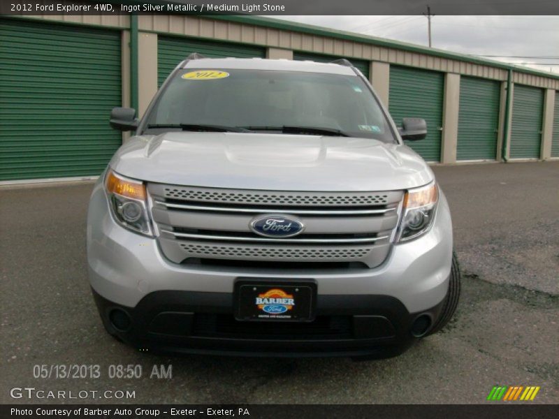 Ingot Silver Metallic / Medium Light Stone 2012 Ford Explorer 4WD