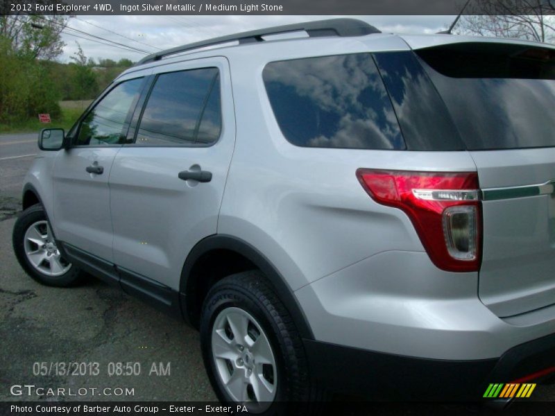 Ingot Silver Metallic / Medium Light Stone 2012 Ford Explorer 4WD