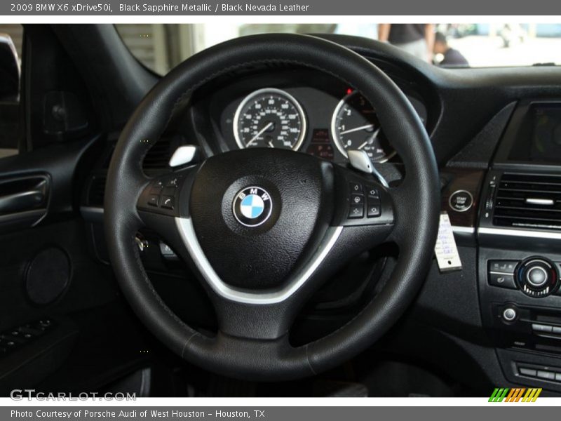 Black Sapphire Metallic / Black Nevada Leather 2009 BMW X6 xDrive50i