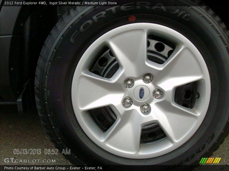 Ingot Silver Metallic / Medium Light Stone 2012 Ford Explorer 4WD