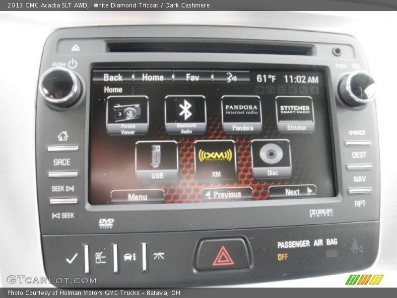 Controls of 2013 Acadia SLT AWD