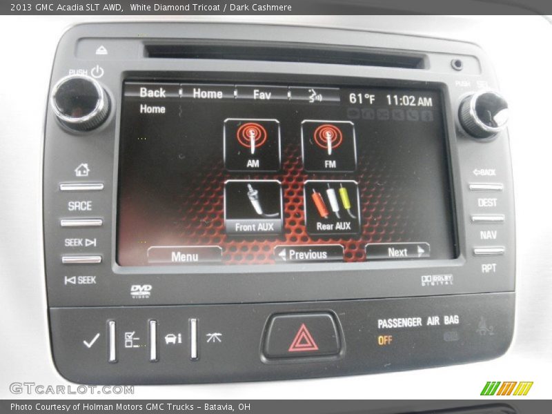 Controls of 2013 Acadia SLT AWD