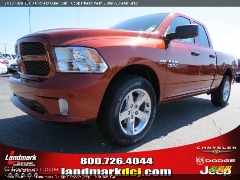 Copperhead Pearl / Black/Diesel Gray 2013 Ram 1500 Express Quad Cab