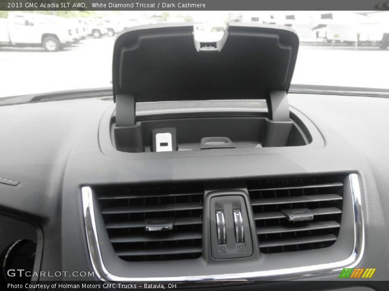 White Diamond Tricoat / Dark Cashmere 2013 GMC Acadia SLT AWD