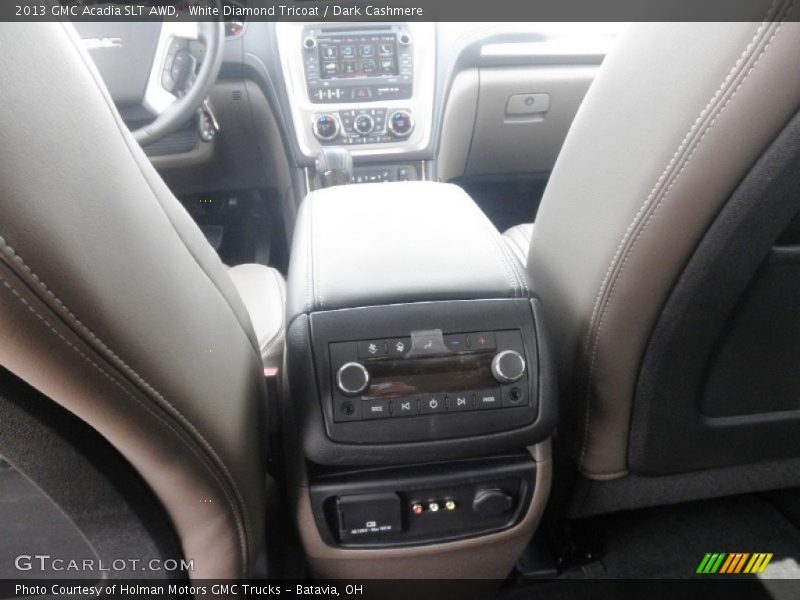 White Diamond Tricoat / Dark Cashmere 2013 GMC Acadia SLT AWD