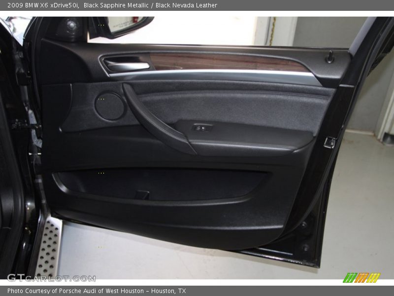 Black Sapphire Metallic / Black Nevada Leather 2009 BMW X6 xDrive50i