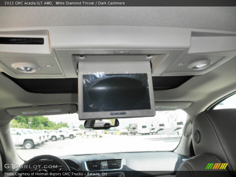 White Diamond Tricoat / Dark Cashmere 2013 GMC Acadia SLT AWD