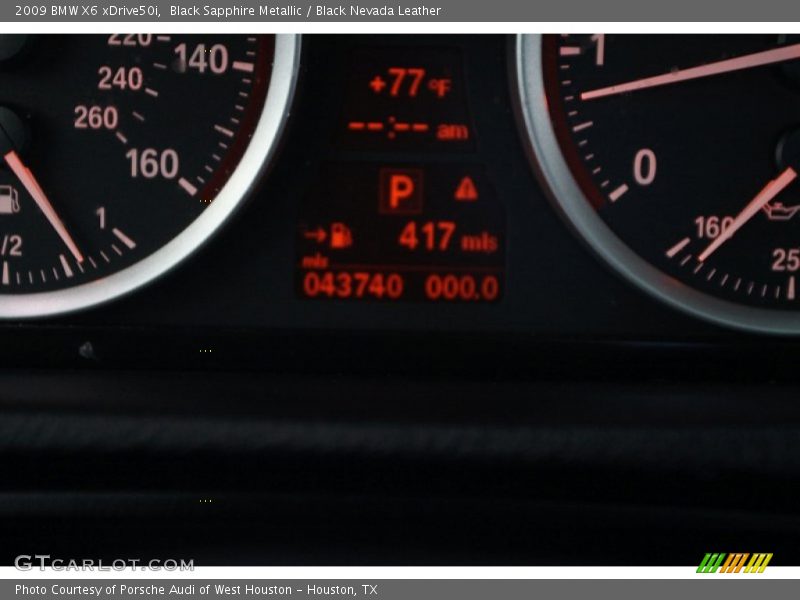 Black Sapphire Metallic / Black Nevada Leather 2009 BMW X6 xDrive50i