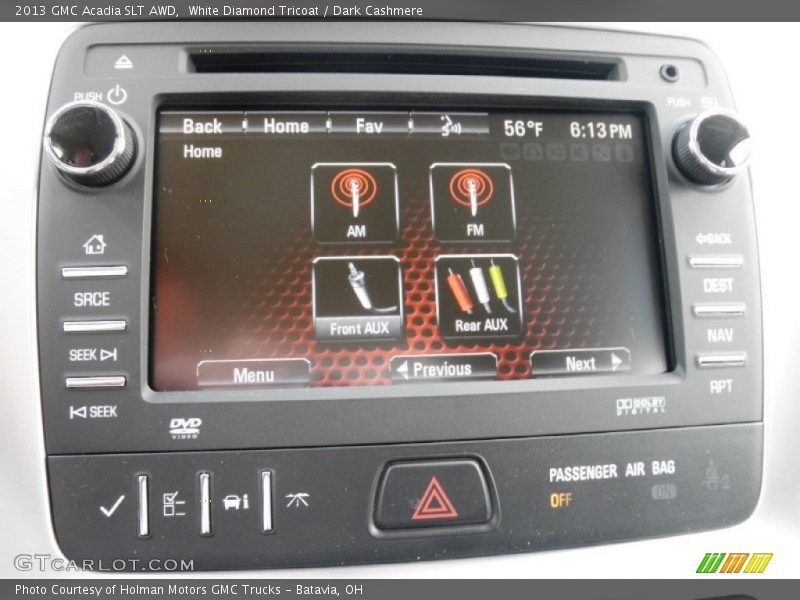 White Diamond Tricoat / Dark Cashmere 2013 GMC Acadia SLT AWD