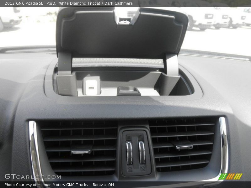 White Diamond Tricoat / Dark Cashmere 2013 GMC Acadia SLT AWD