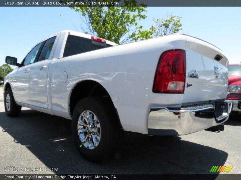 Bright White / Black/Diesel Gray 2013 Ram 1500 SLT Quad Cab