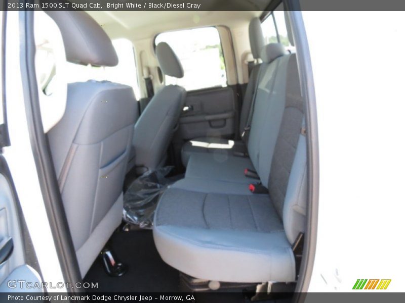 Bright White / Black/Diesel Gray 2013 Ram 1500 SLT Quad Cab