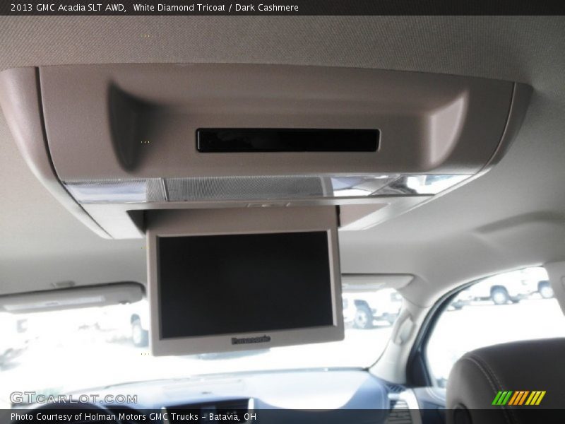 White Diamond Tricoat / Dark Cashmere 2013 GMC Acadia SLT AWD
