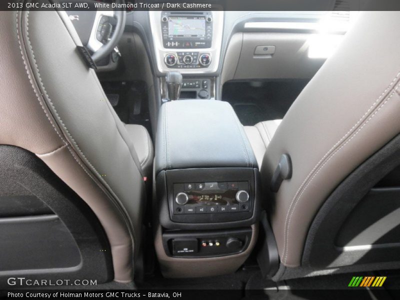 White Diamond Tricoat / Dark Cashmere 2013 GMC Acadia SLT AWD