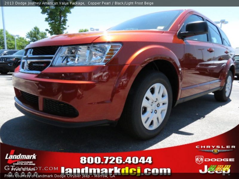 Copper Pearl / Black/Light Frost Beige 2013 Dodge Journey American Value Package