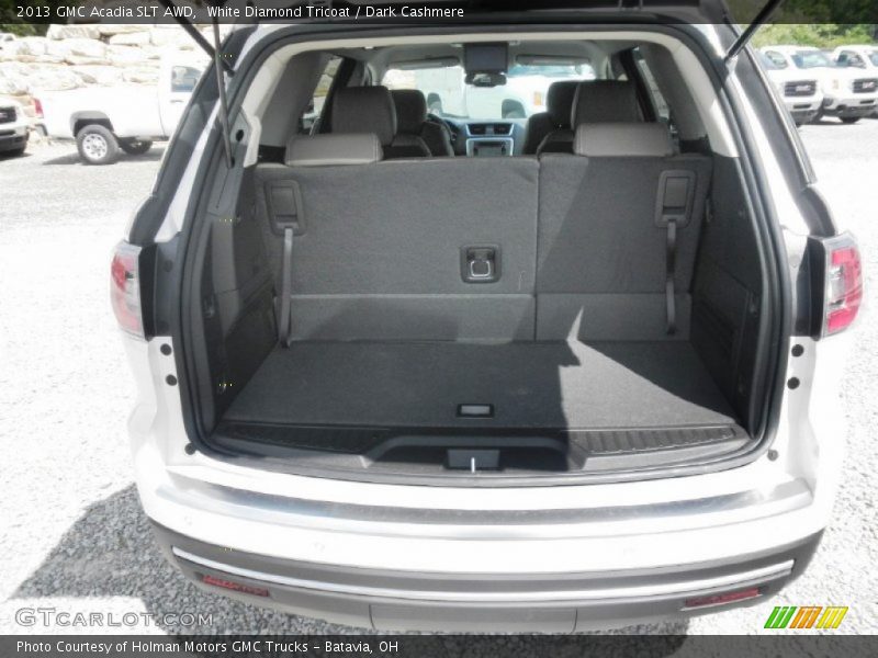 White Diamond Tricoat / Dark Cashmere 2013 GMC Acadia SLT AWD