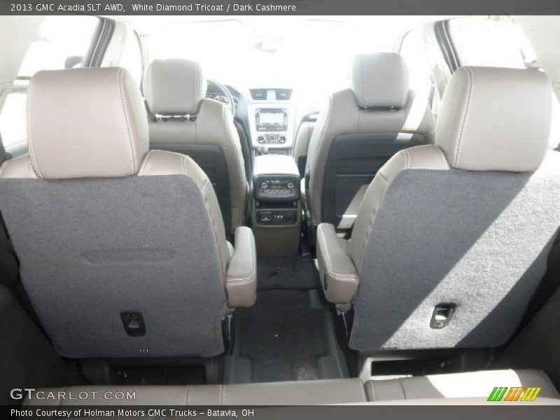 White Diamond Tricoat / Dark Cashmere 2013 GMC Acadia SLT AWD