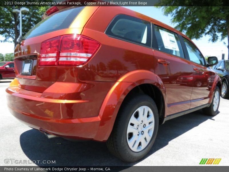 Copper Pearl / Black/Light Frost Beige 2013 Dodge Journey American Value Package