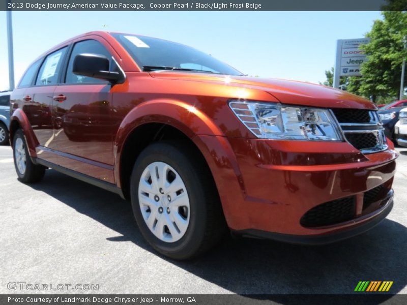 Copper Pearl / Black/Light Frost Beige 2013 Dodge Journey American Value Package