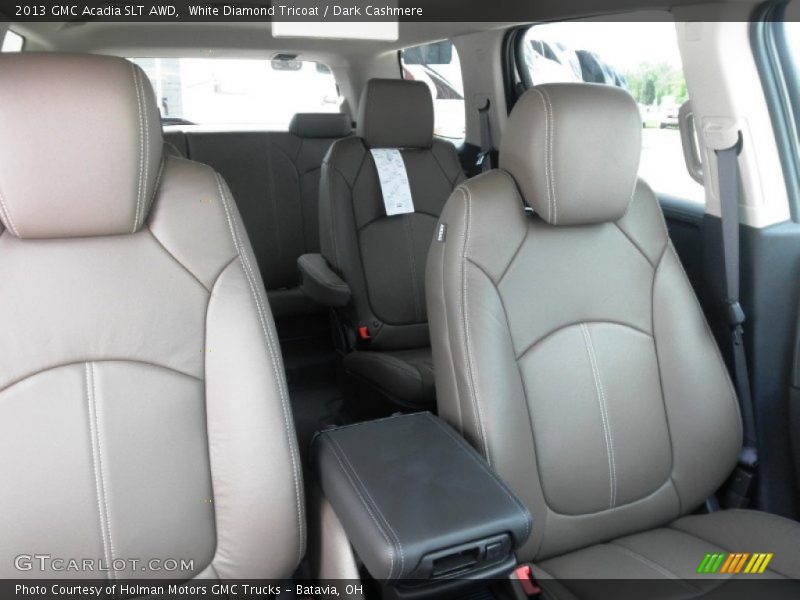 White Diamond Tricoat / Dark Cashmere 2013 GMC Acadia SLT AWD