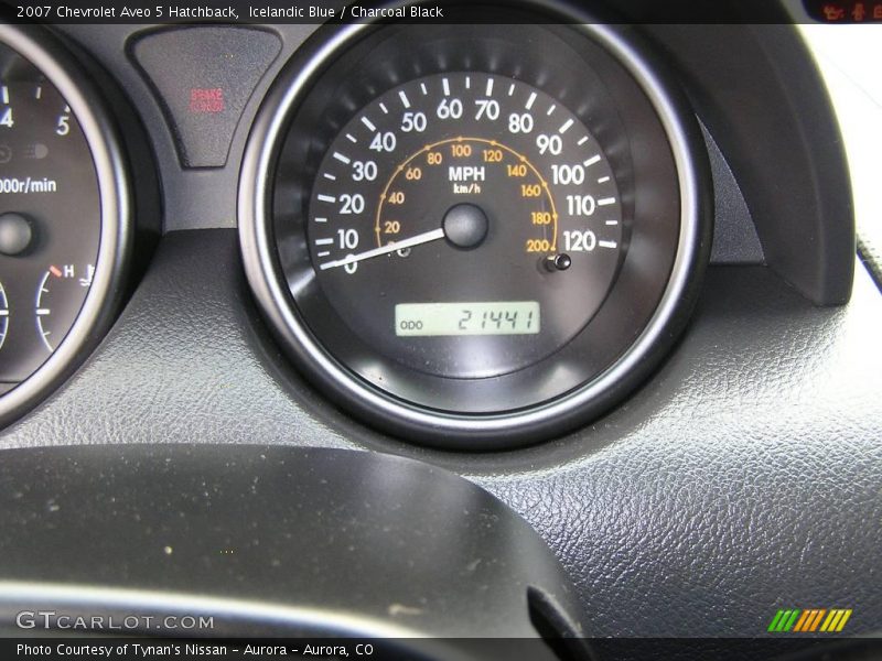 Icelandic Blue / Charcoal Black 2007 Chevrolet Aveo 5 Hatchback