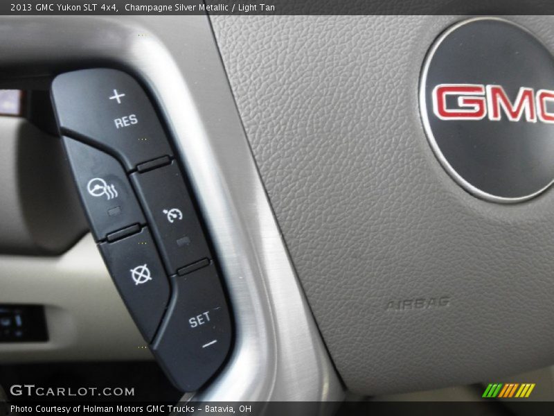 Champagne Silver Metallic / Light Tan 2013 GMC Yukon SLT 4x4