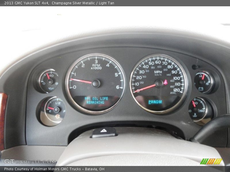 Champagne Silver Metallic / Light Tan 2013 GMC Yukon SLT 4x4