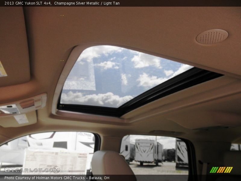 Champagne Silver Metallic / Light Tan 2013 GMC Yukon SLT 4x4