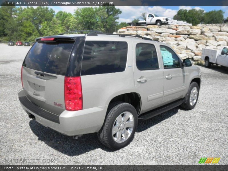 Champagne Silver Metallic / Light Tan 2013 GMC Yukon SLT 4x4
