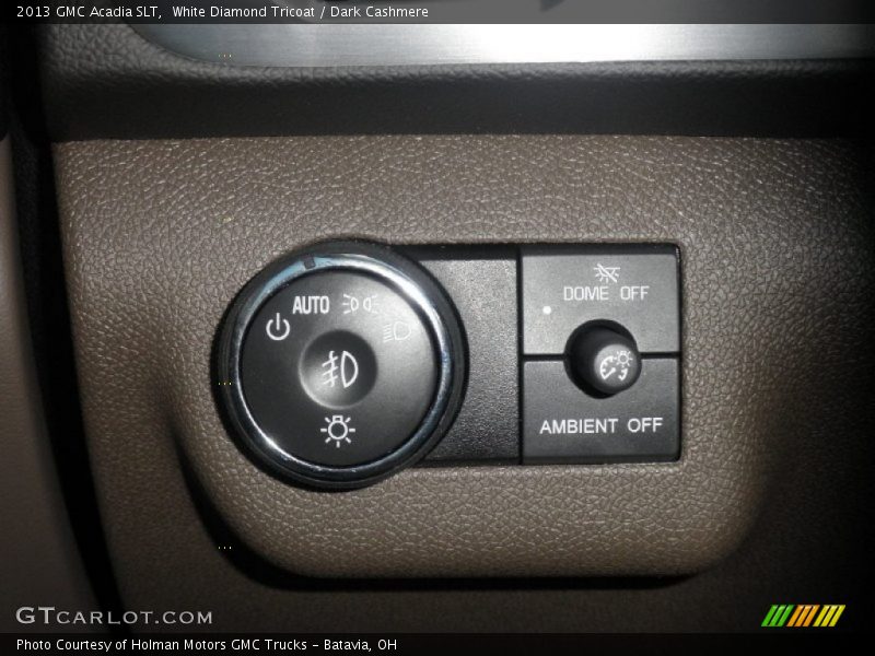 White Diamond Tricoat / Dark Cashmere 2013 GMC Acadia SLT