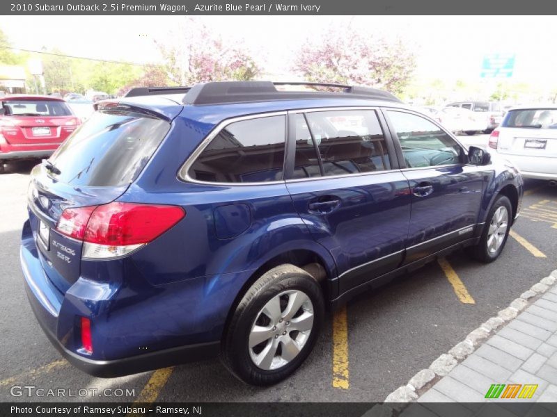 Azurite Blue Pearl / Warm Ivory 2010 Subaru Outback 2.5i Premium Wagon