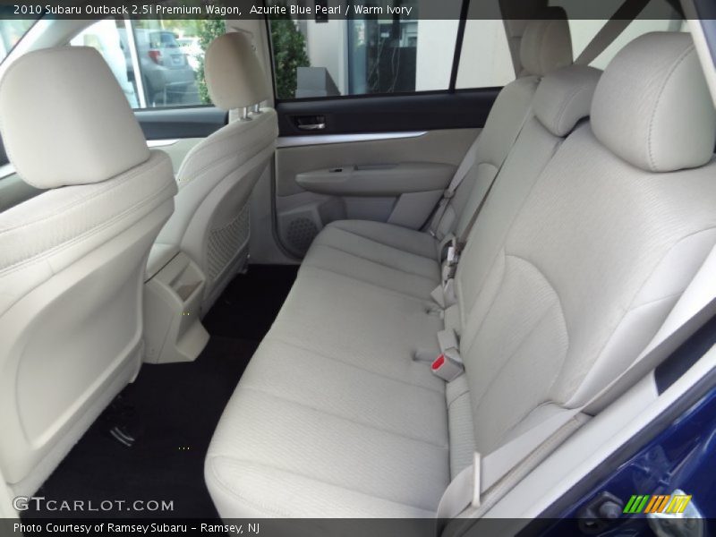 Rear Seat of 2010 Outback 2.5i Premium Wagon