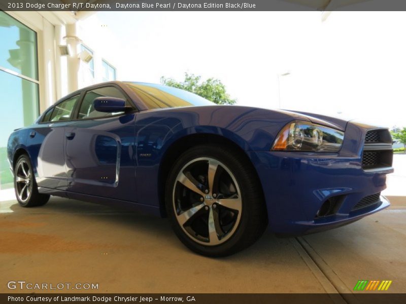 Daytona Blue Pearl / Daytona Edition Black/Blue 2013 Dodge Charger R/T Daytona