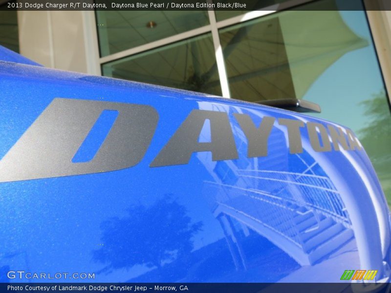 Daytona Blue Pearl / Daytona Edition Black/Blue 2013 Dodge Charger R/T Daytona