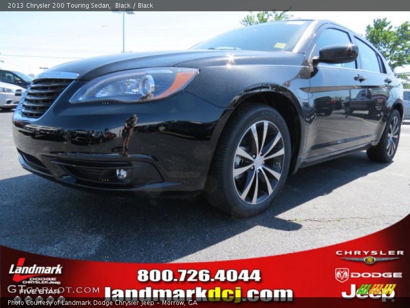 Black / Black 2013 Chrysler 200 Touring Sedan