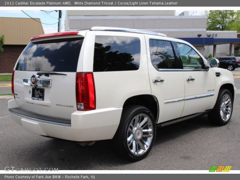 White Diamond Tricoat / Cocoa/Light Linen Tehama Leather 2011 Cadillac Escalade Platinum AWD