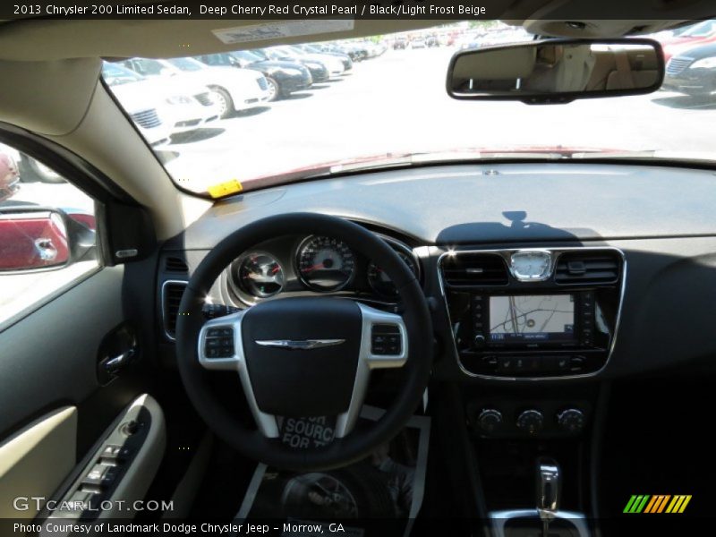 Deep Cherry Red Crystal Pearl / Black/Light Frost Beige 2013 Chrysler 200 Limited Sedan