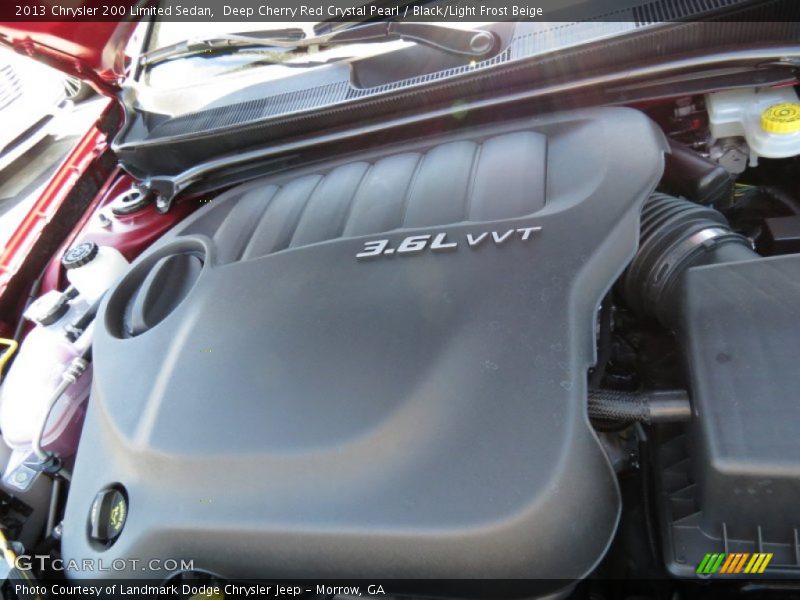 Deep Cherry Red Crystal Pearl / Black/Light Frost Beige 2013 Chrysler 200 Limited Sedan