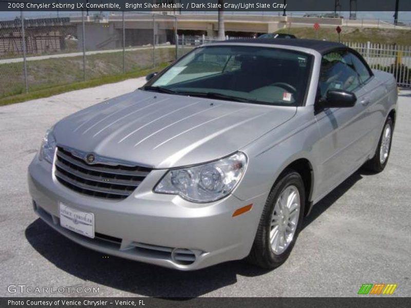 Bright Silver Metallic / Dark Slate Gray/Light Slate Gray 2008 Chrysler Sebring LX Convertible