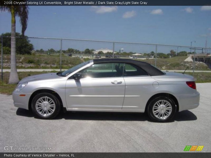 Bright Silver Metallic / Dark Slate Gray/Light Slate Gray 2008 Chrysler Sebring LX Convertible