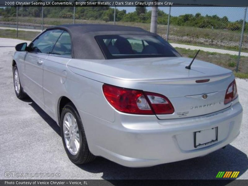 Bright Silver Metallic / Dark Slate Gray/Light Slate Gray 2008 Chrysler Sebring LX Convertible