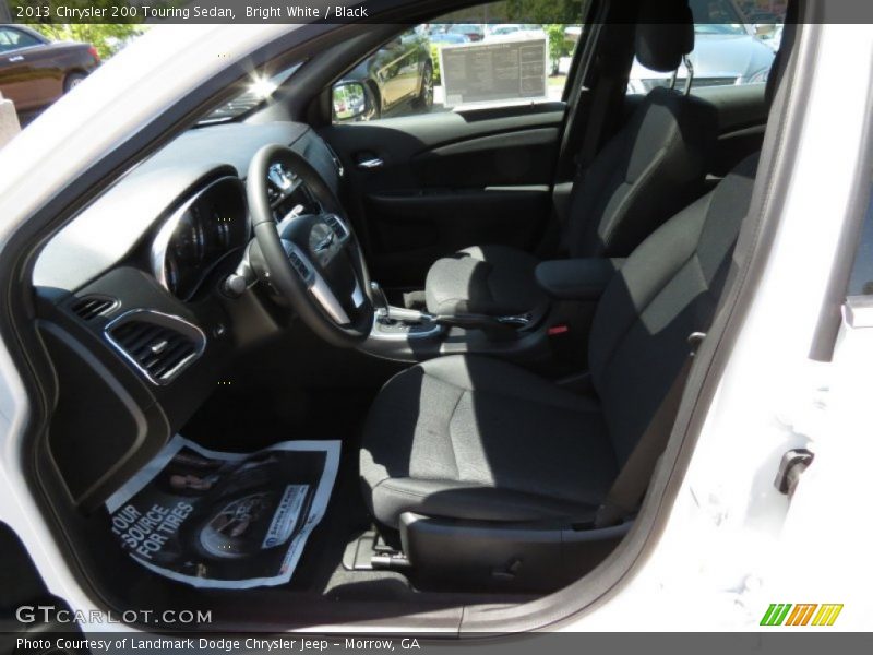 Bright White / Black 2013 Chrysler 200 Touring Sedan