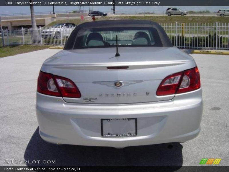 Bright Silver Metallic / Dark Slate Gray/Light Slate Gray 2008 Chrysler Sebring LX Convertible